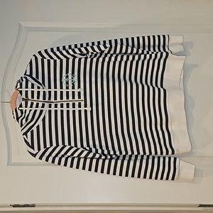 NWT Camp David Clearwater Beach Pullover Hoodie Sweatshirt Womens M Blue White